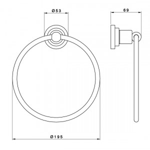 1485 ** 44 Кольцо для полотенца Nicolazzi Series Arena