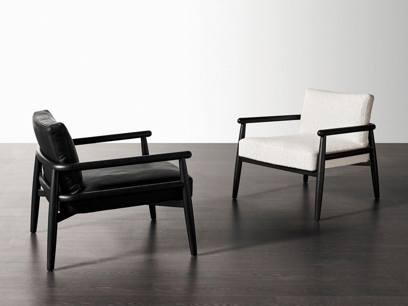 Meridiani Мягкое кожаное кресло с подлокотниками Teresa sun-id-1464023 - Вид №2