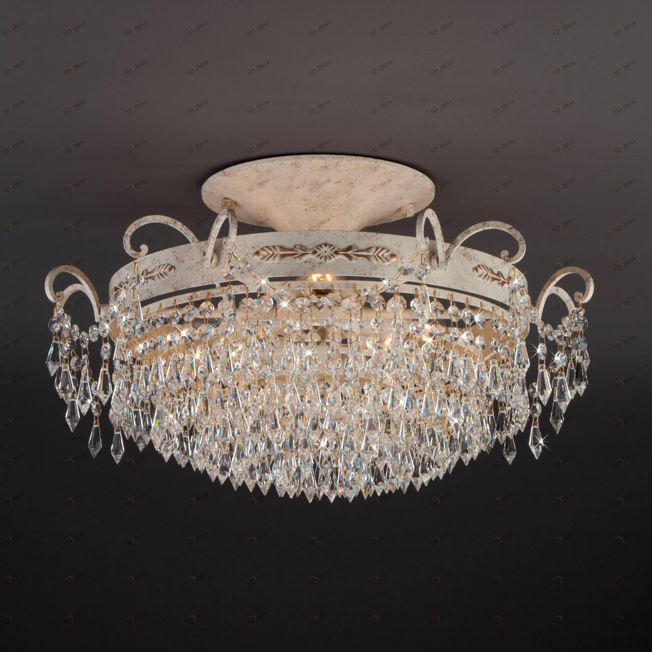 Люстра потолочная бежевая Bogates 305/6 Strotskis BOGATES ДИЗАЙНЕРСКИЕ, EMPRESS 00-3887876 Бежевый 