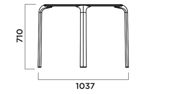 Штабелируемый квадратный садовый стол из полипропилена Infiniti Drop ARCH-00043781 - Вид №3