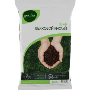 Торф Geolia верховой кислый 50 л