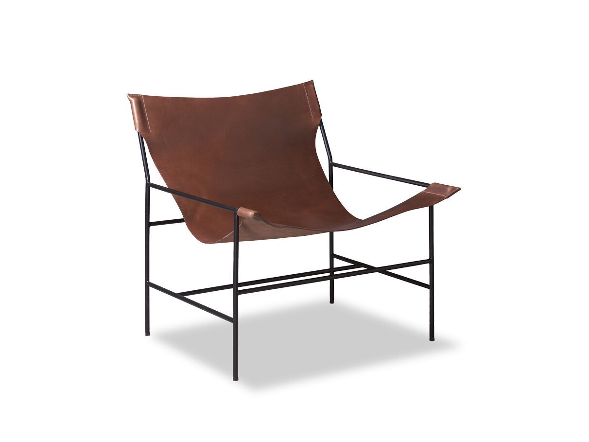 Кожаный садовый стул с подлокотниками Baxter Leggia ARCH-00056554