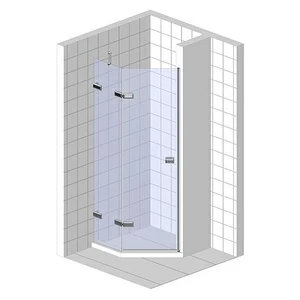 Душевая дверь в нишу 150x200 GK-862AG135 стекло прозрачное 6 мм GUTEWETTER TREND DOOR