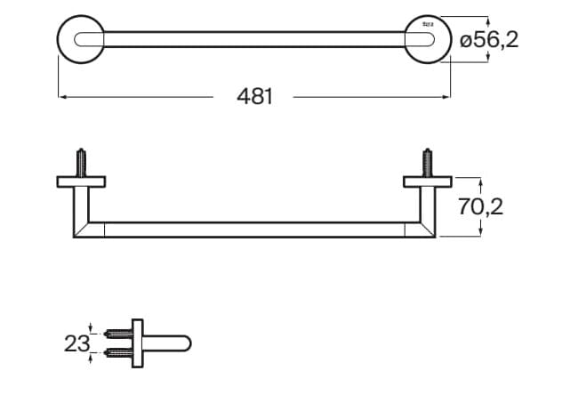 Металлический держатель для полотенец Roca Hotels ARCH-00073088 - Вид №9