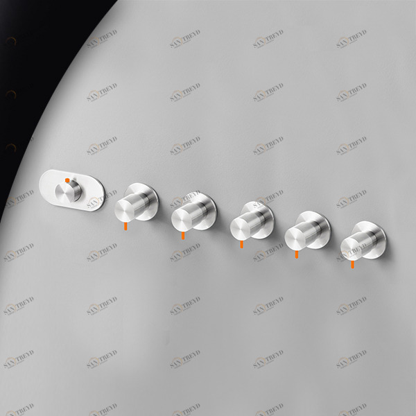 Термостат для душа глянцевая сталь с оранжевой ручкой Toki Radomonte TKI58LCIL24