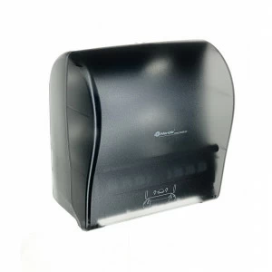 CJC302 Механический диспенсер для бумажных полотенец SOLID CUT AUTOMATIC MAXI, пластик ABS, лицевая сторона прозрачная темная - матовая, задняя часть полностью темная - матовая Merida