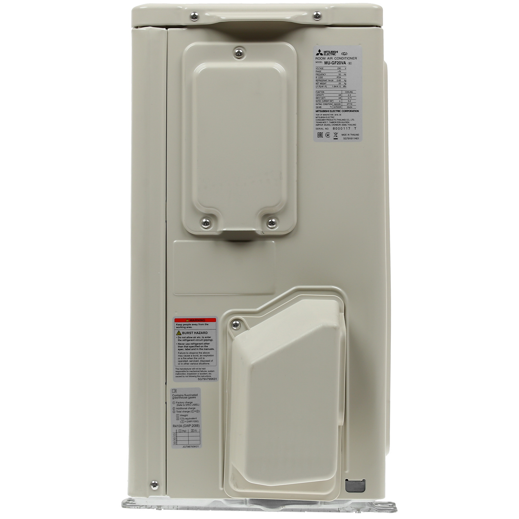 1161454 Кондиционер настенный сплит-система Mitsubishi Electric MS-GF20VA/MU-GF20VA белый STDN-0019517 - Вид №7