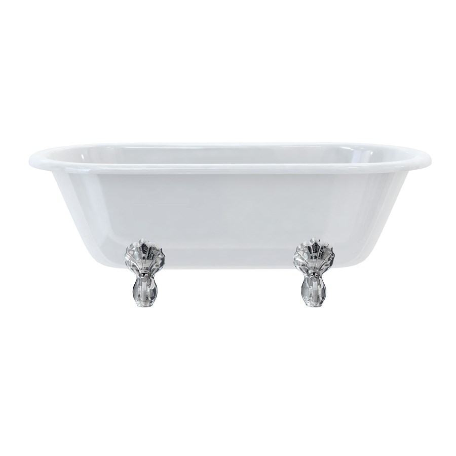 Burlington Двухсторонняя ванна Windsor 170 см с роскошными ножками с ножками Luxury Arc из хрома E3 L2C 