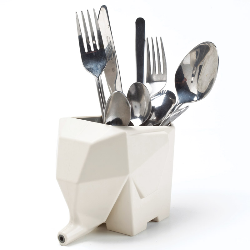 PE832 Сушилка для столовых приборов jumbo кремовая Peleg Design 