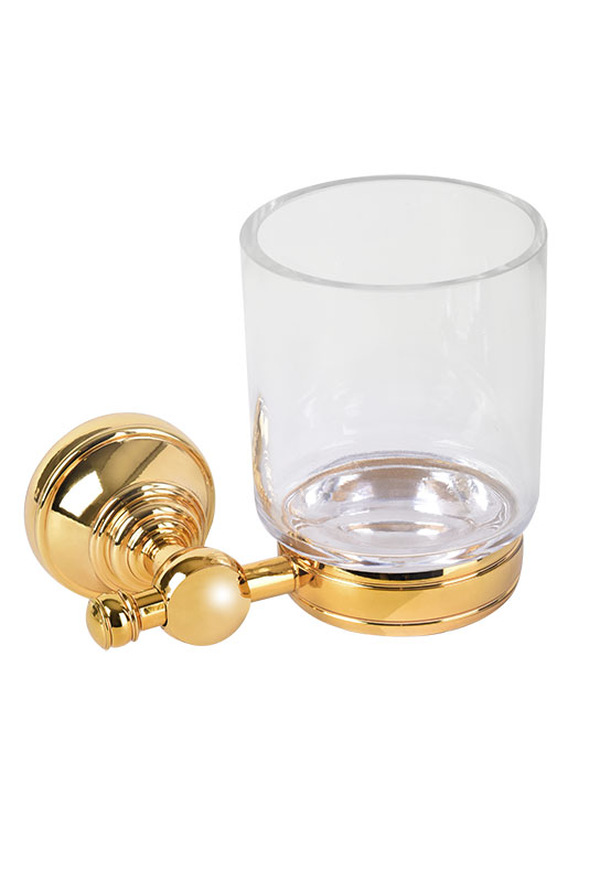 140110003a Подставка для зубных щеток Luna, золото Eca  - Вид №1