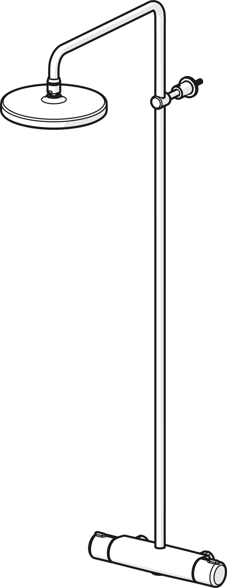 Oras 7400 Смеситель с верхним душем rain shower 7400 Nova Хром  - Вид №2