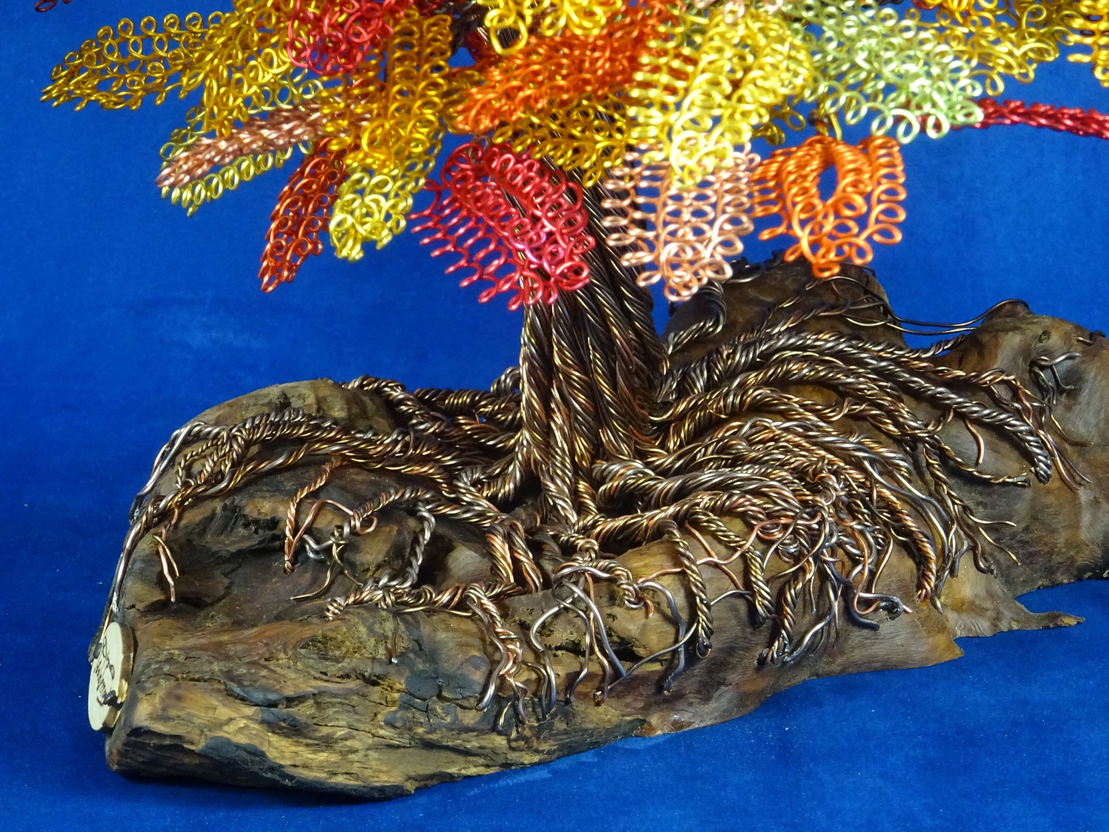 Скульптура из алюминия и оливкового дерева Mosche Bianche Zen Bonsai ARCH-00115155 - Вид №2