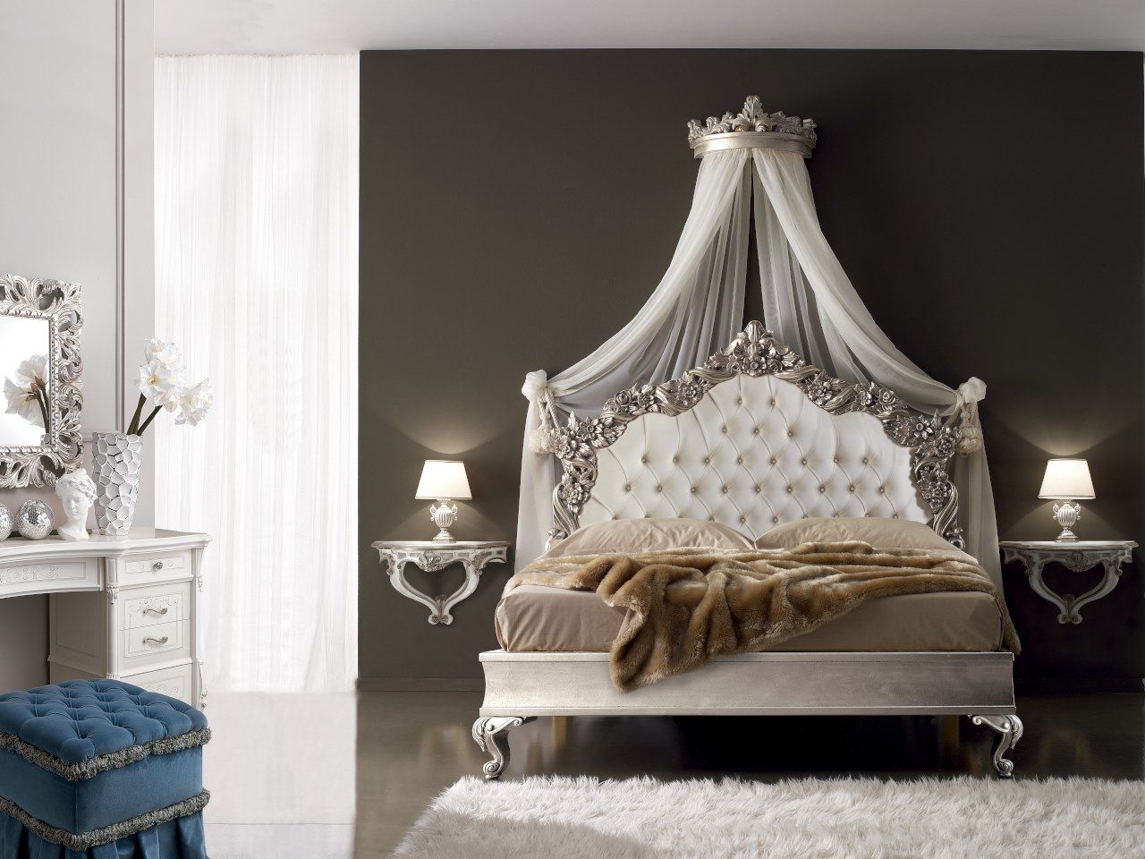 Деревянная двуспальная кровать с капитонным изголовьем CASA +39 Prestige ARCH-00075985 - Вид №1