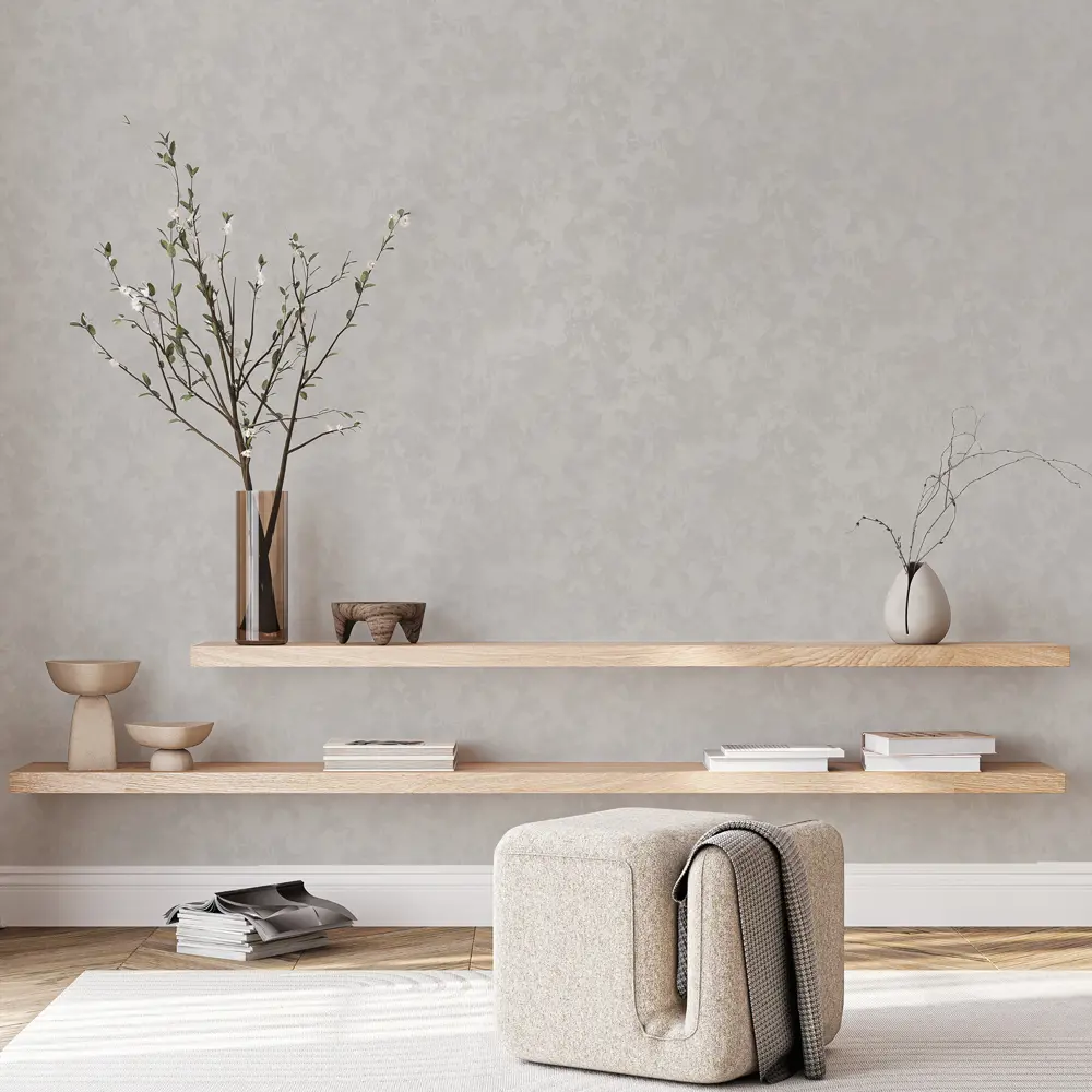 Wall Decor Рокси: Бежевые флизелиновые обои с текстурой горячего тиснения 89417503 STLM-1577281 - Вид №2