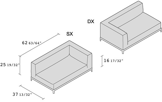 Alias Мягкая кушетка из ткани Aluzen soft P37 - Вид №3