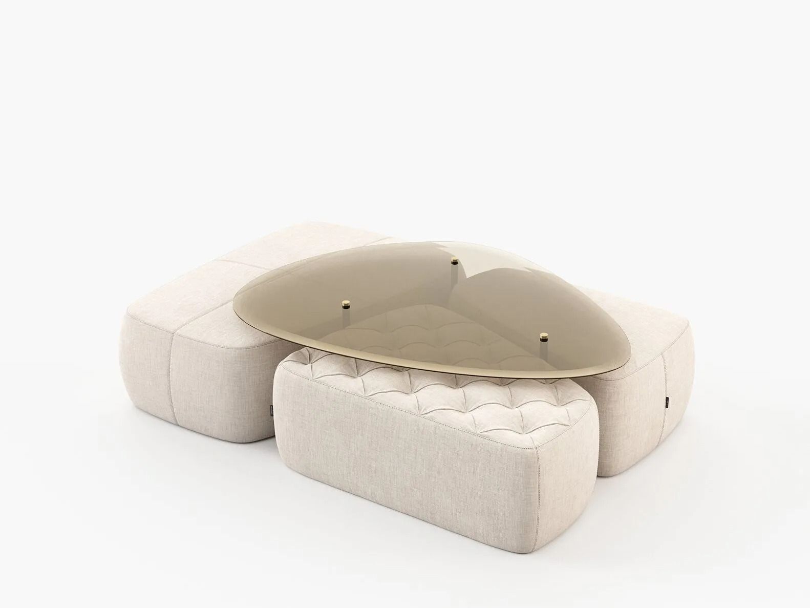 Стеклянный журнальный столик Laskasas холст ARCH-00050026 - Вид №7