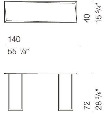 Bodema Прямоугольная консоль из мрамора Blunt Blu002 - Вид №4