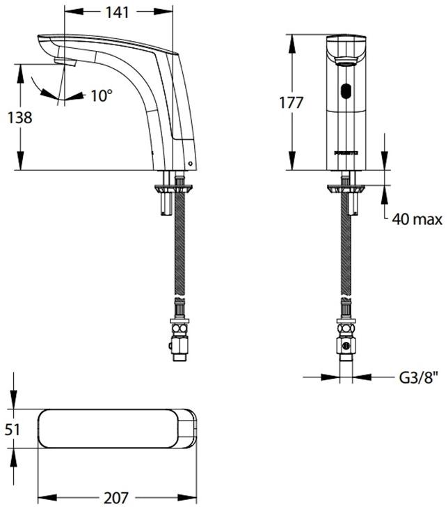 Бесконтактный кран Presto Nova 55389 55389.0 - Вид №8