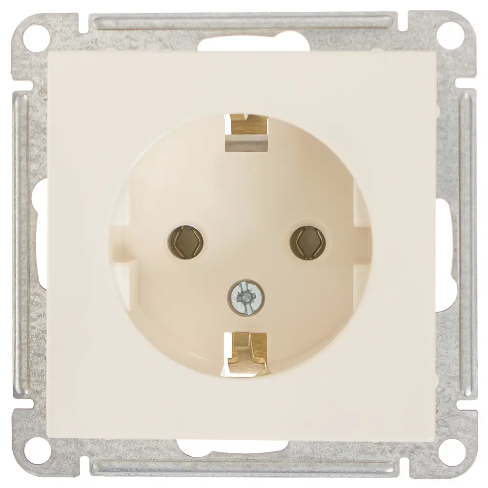 SYSTEME ELECTRIC Розетка скрытого монтажа W59 с заземлением в цвете слоновая кость 18799287 STLM-1111396