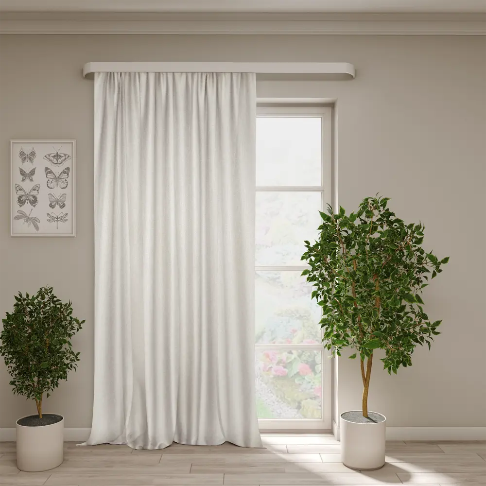 Штора Горжель 200x280 см пудровый шенилл для гостиной 89422763 Santreyd STLM-1580082