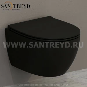 MDS04AR Подвесной унитаз настенный Черный Ceramica Globo 4ALL Италия