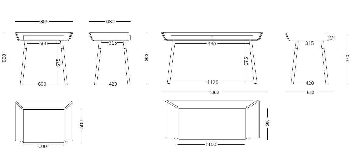 Деревянный стол с ящиками EMKO MY WRITING DESK ARCH-00034855 - Вид №10