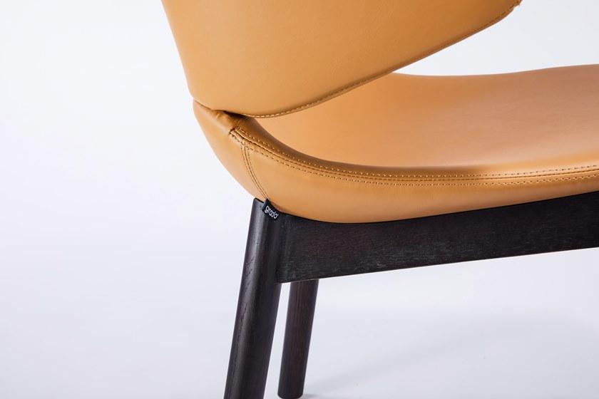 Grado Design Стул с кожаными подлокотниками и буковыми ножками Hug sun-id-1452857 - Вид №3