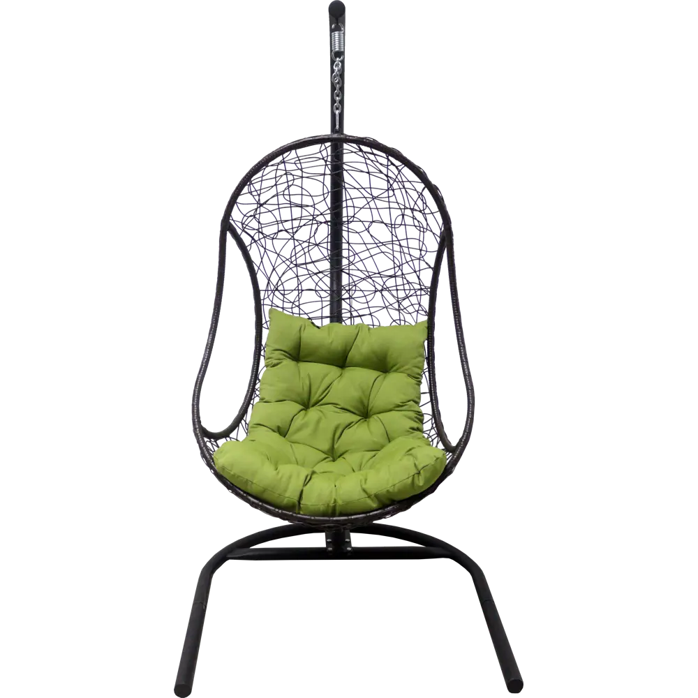 Кресло подвесное с опорой Bliss 102x200x126 см, искусственный ротанг, тёмно-коричневый/оливковый 82841550 STLM-2194953 Santreyd BL001 - Вид №1