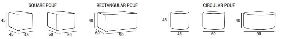 Круглый пуф из ткани Domingo Salotti Basic ARCH-00131390 - Вид №5
