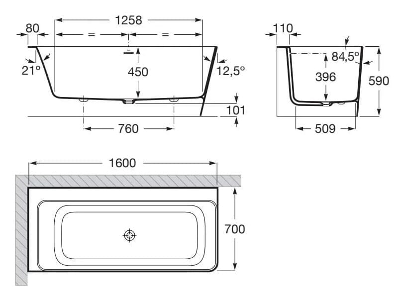 Асимметричная ванна Stonex® Roca Ona ARCH-00046949 - Вид №8