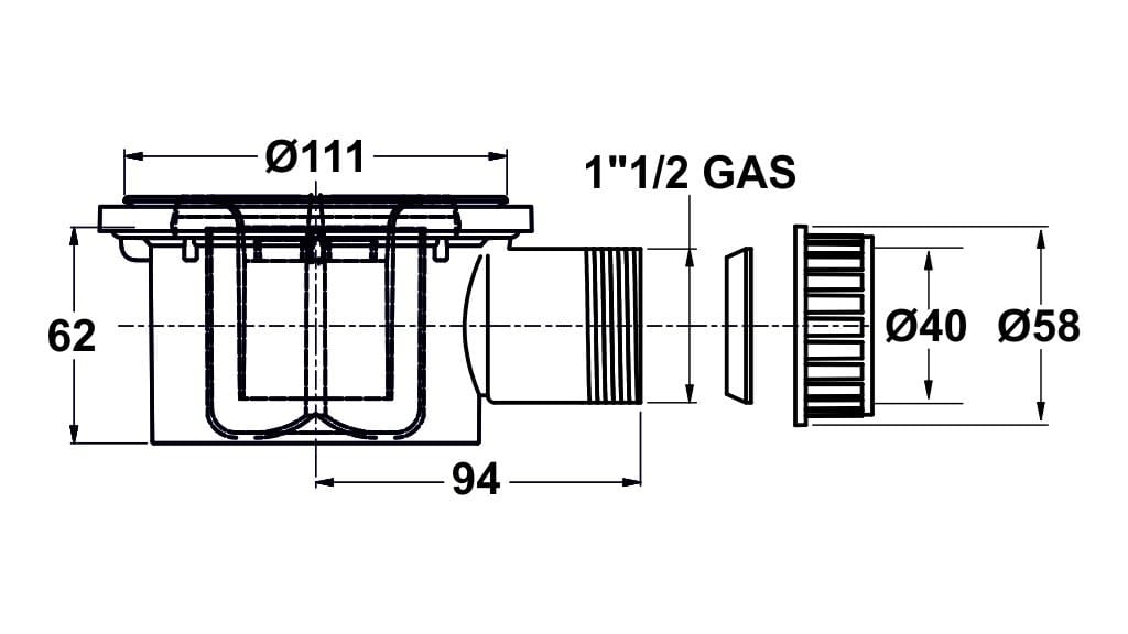 Слив для душа ABS без крышки Bonomini Трин ARCH-00088815 - Вид №6