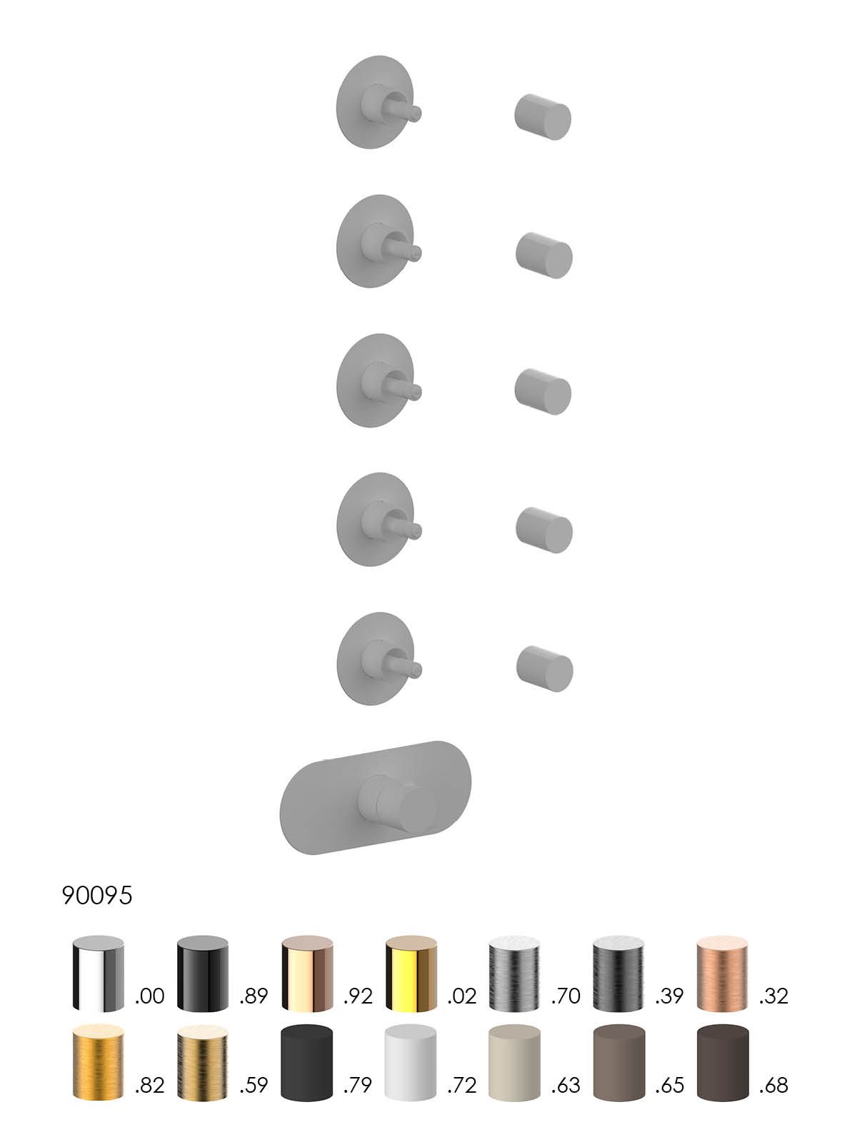 Термостатический смеситель для душа с 6 отверстиями Rubinetterie Frattini отдельная эстетика ARCH-00103351 - Вид №18