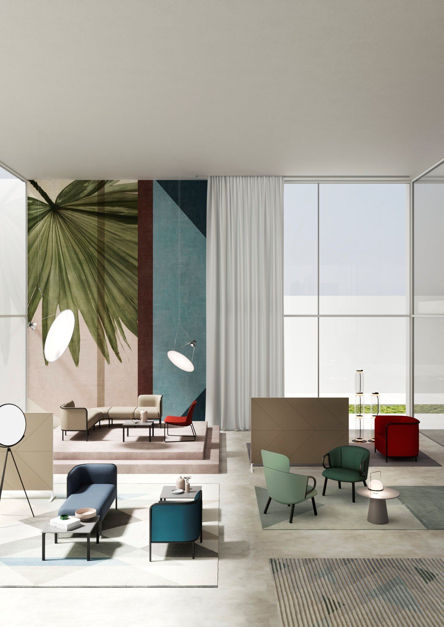 Мягкое тканевое кресло с подлокотниками и деревянной рамой GABER Cucaracha ARCH-00113391 - Вид №1