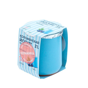 Йогурт Коломенский Черника 3% Коломенское молоко 140 г БЗМЖ
