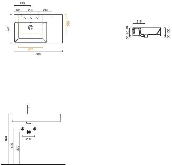 Накладная раковина на столешницу  овальная CERAMICA CATALANO Premium sun-id-1443070 - Вид №14