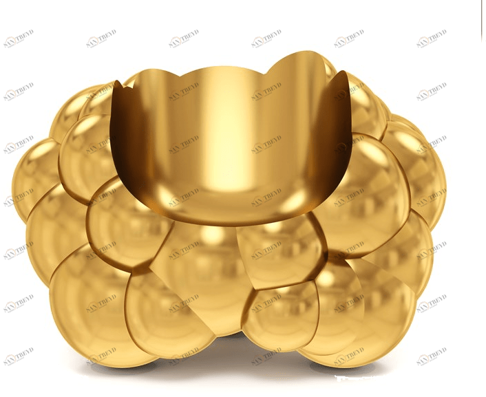 Scarlet Splendour Кресло из латуни Wolk sun-id-1486590