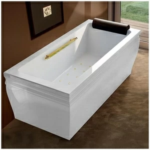 Ванна с аэромассажем белая с золотом Gruppo Treesse Blanque 1880 DXSTAV168CZ