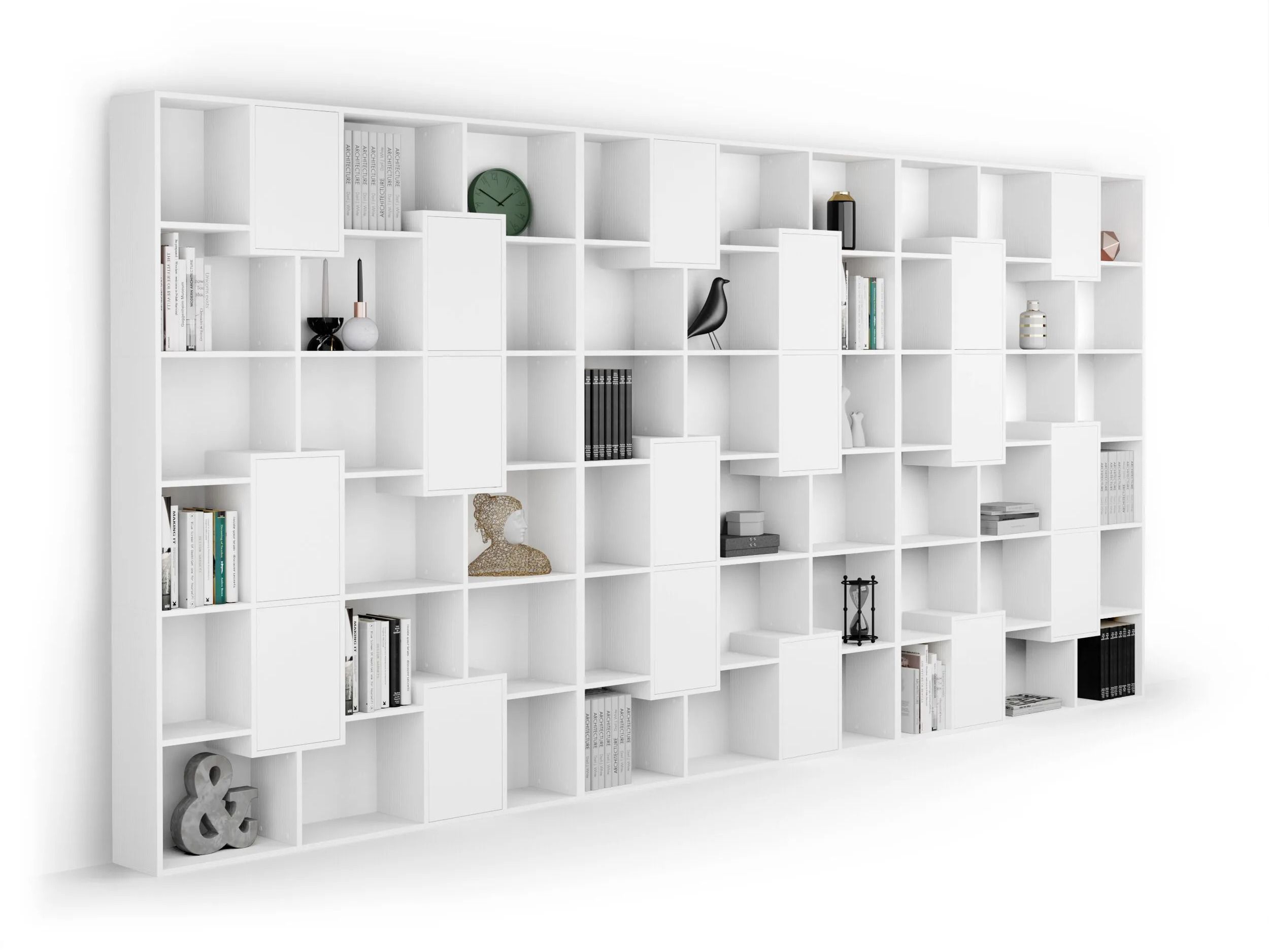 Настенный книжный шкаф из меламиновой ткани Mobili Fiver IACOPO ARCH-00104548