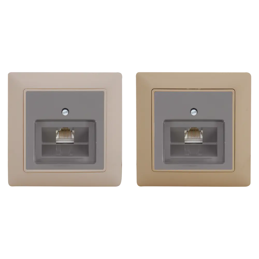 Розетка компьютерная ABB BJB Basic 55 Шато цвет черный STLM-2076526 - Вид №1