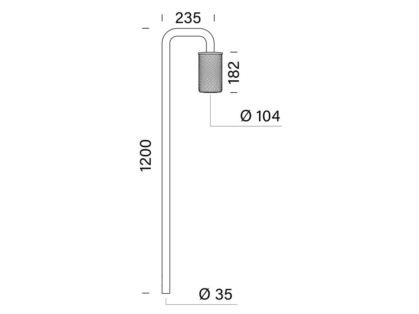 Алюминиевый и стальной светодиодный световой столб Platek Astral Trellis ARCH-00082344 - Вид №2