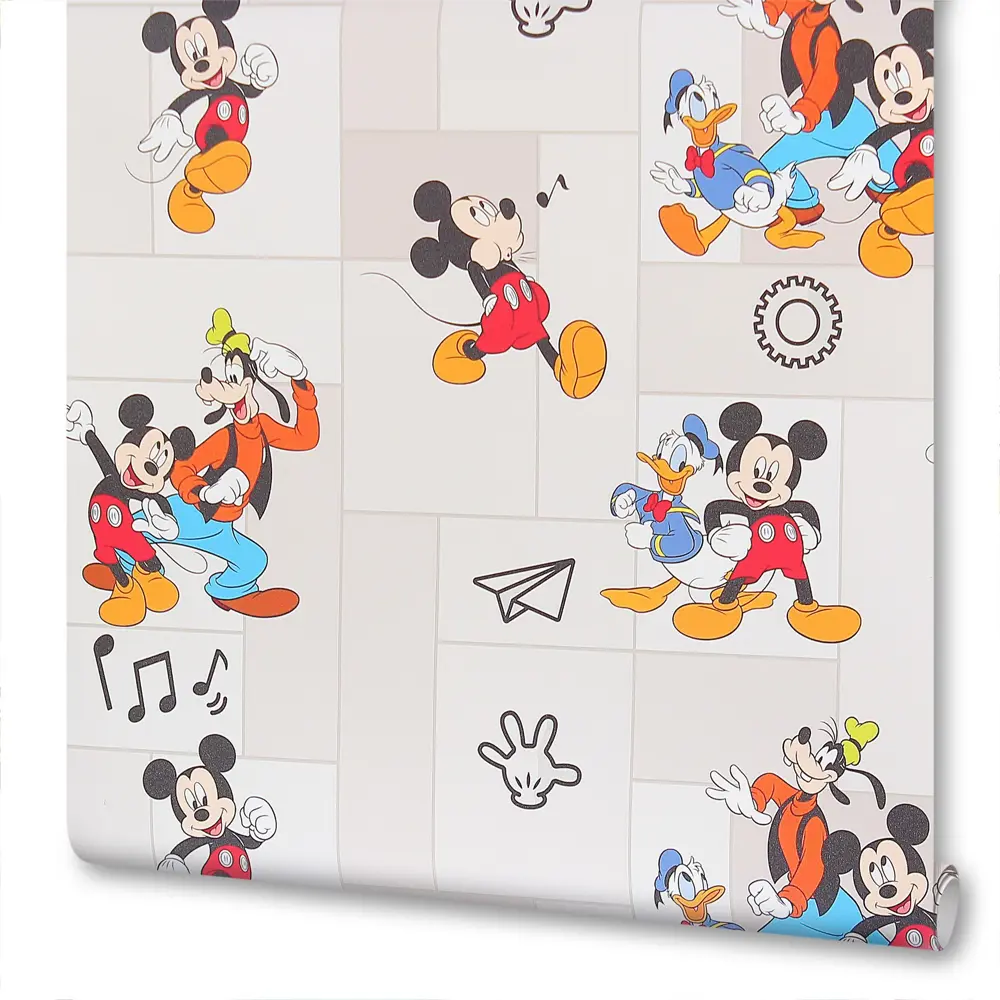Обои, 1,06х10 м, флизелиновые, бежевые, рисунок «Микки Маус» Erismann Disney STLM-2186589