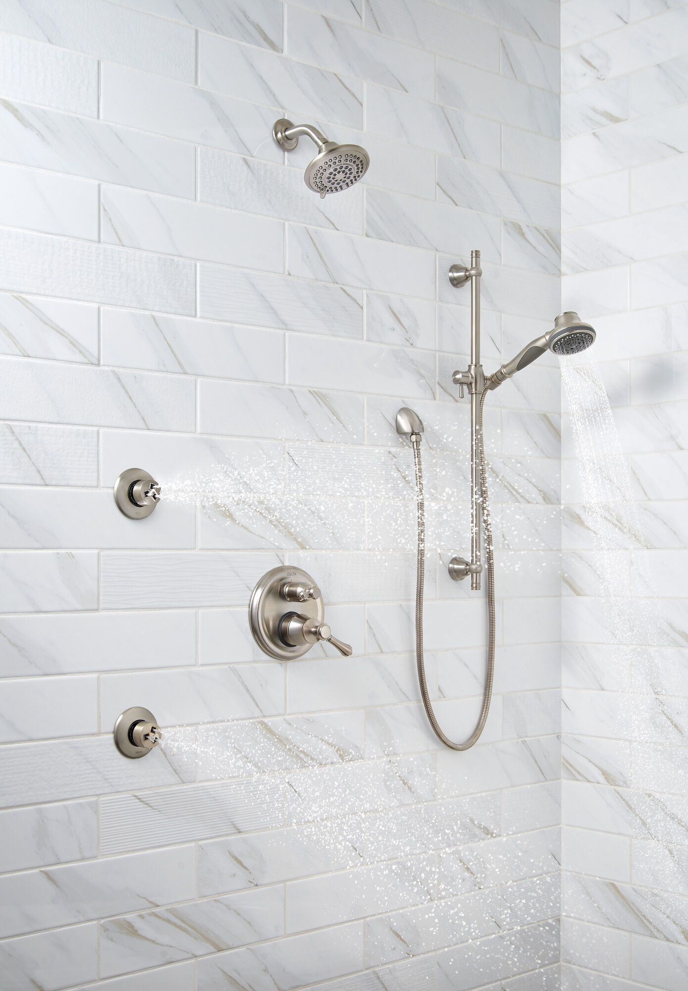 T24897-SS Трим клапана Traditional 2-Handle Monitor® серии 14 со встроенным переключателем на 3 положения Delta Faucet Delta Нержавеющая сталь - Вид №2