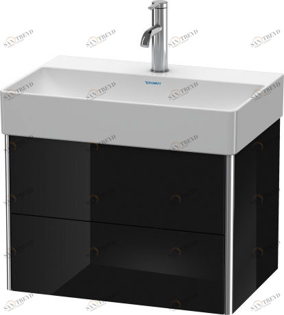 XS416704040 XSquare Тумбочка подвесная компакт Черный глянцевый лак Duravit