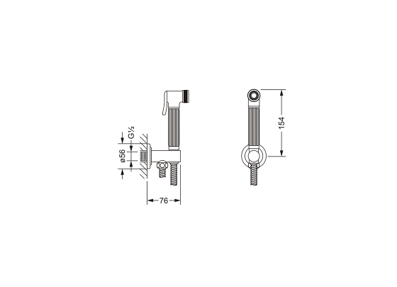 Душевой гигиенический гарнитур JOERGER Serie 1909 629.13.237.000 - Вид №1