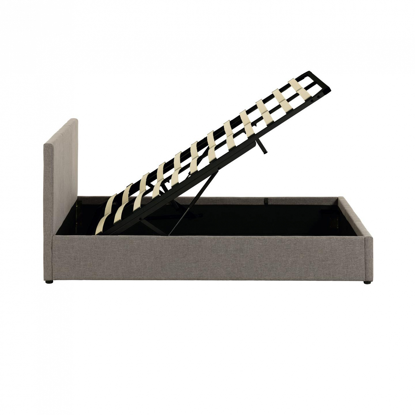 076060 Кровать c подъемным механизмом 160x200 серая La Forma Nahiri 