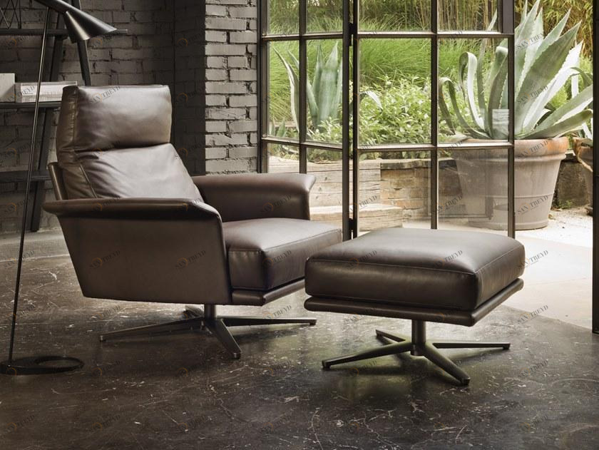 Verzelloni Кожаное кресло с 4 спицами и подлокотниками Nilson sun-id-1475274