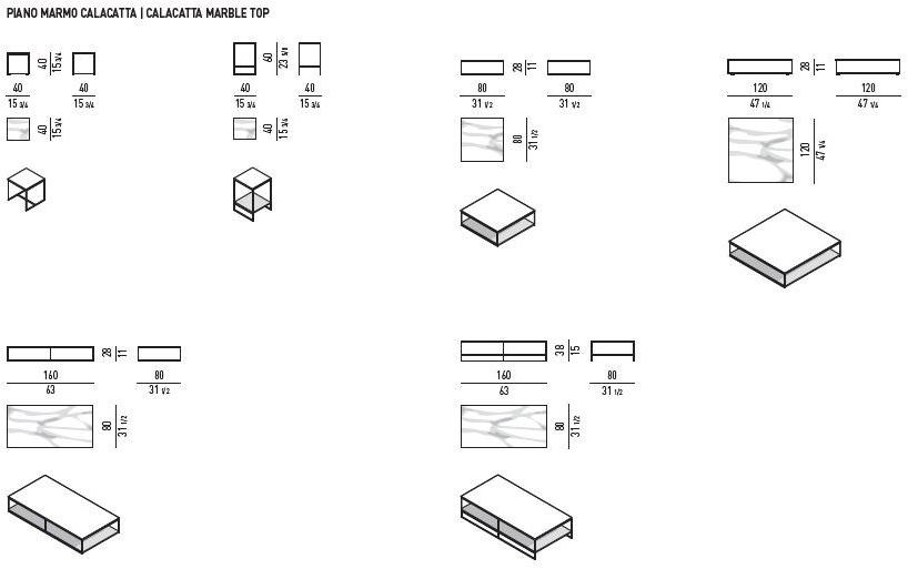 Minotti Журнальный столик из мрамора со стальным основанием sun-id-1399285 - Вид №4