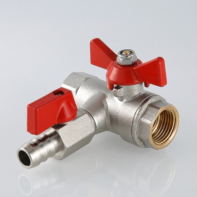 VT.248.N.04 Кран шаровой с обратным клапаном и дренажом Valtec 1/2"  - Вид №1