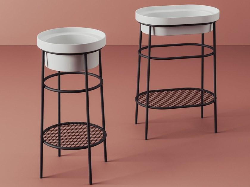 Artceram Тумба под умывальник из металла с вешалкой для полотенец Fuori scala sun-id-1388704 - Вид №2