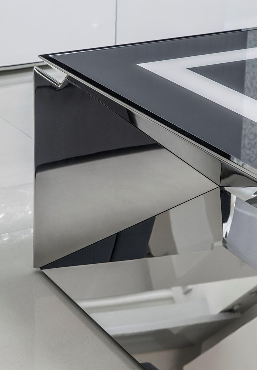 Officine Sandrini Прямоугольный журнальный столик из стали и стекла Frame sun-id-1367114 - Вид №2